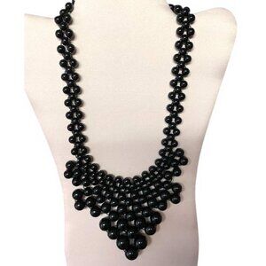 Black Bubble Bead Necklace